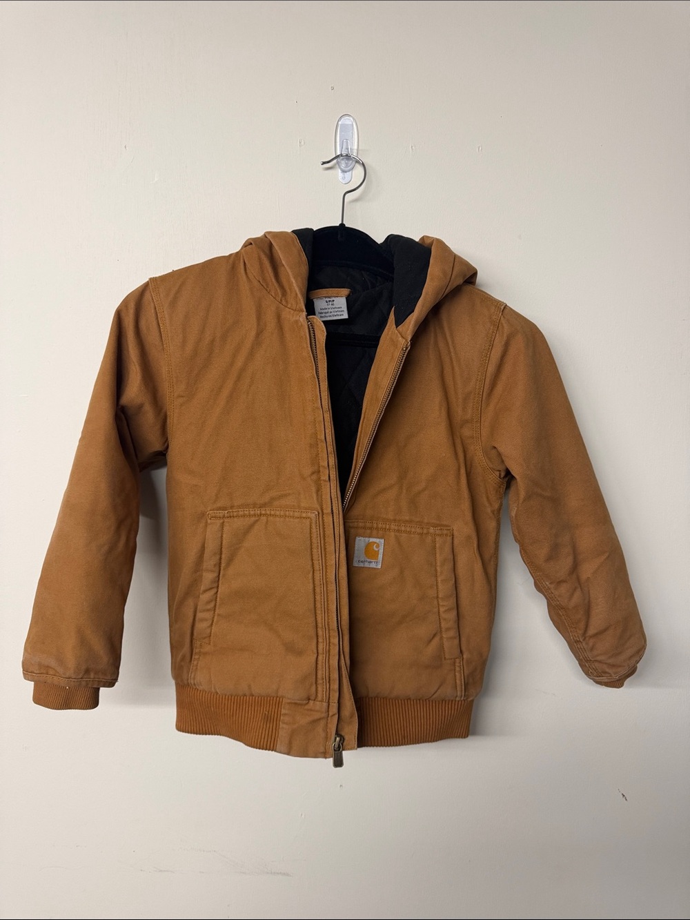 Carhartt Kids' Carhartt Brown Hooded Puffer Jacket